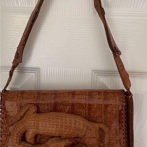 Vintage Crocodile Alligator Baby Taxidermy Head & Legs Purse/ Handbag. 60-s-70s